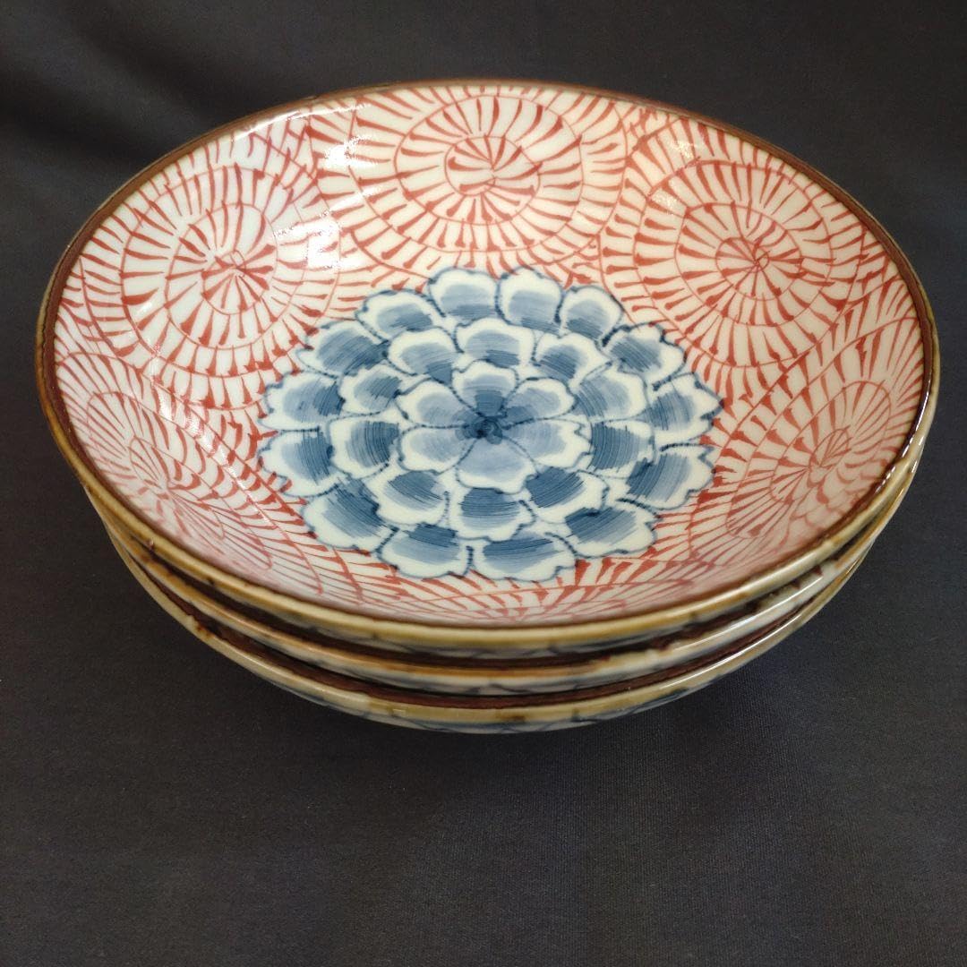 三川内焼 平戸祐祥 色絵唐子 多用鉢揃 共箱 三川内焼】愛らしい唐子絵
